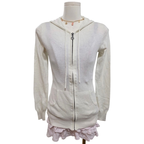 Guess Vintage White Long Hoodie - Picture 4 of 5